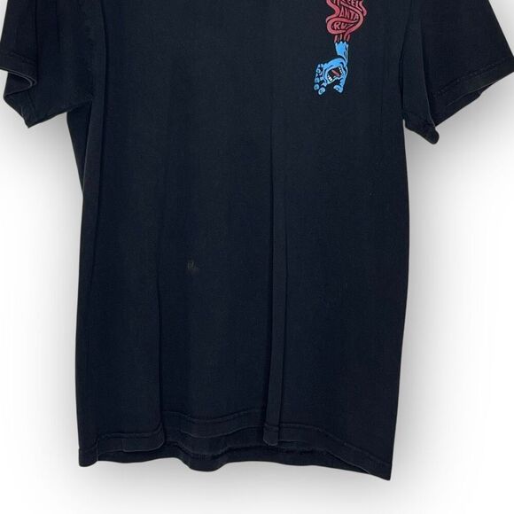 Santa Cruz T-Shirt Black Blue Skateboard Speed Wheels Scream Hand Unisex Large - Picture 4 of 12